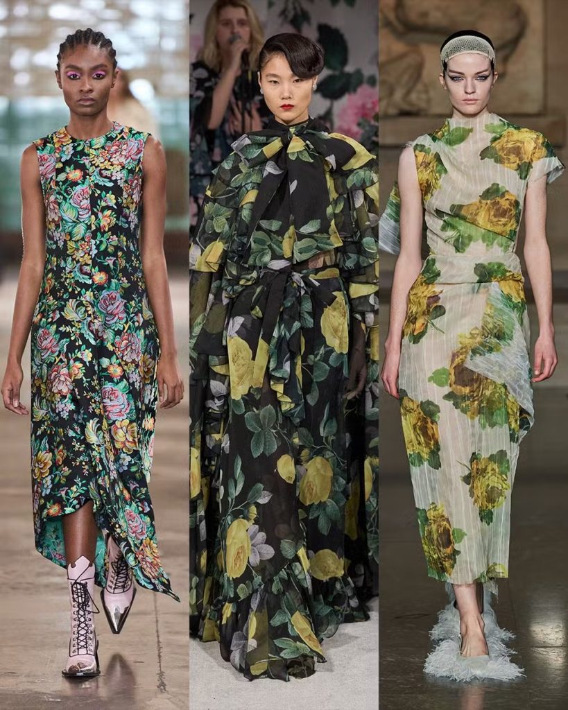 Estampas florais na 40ª edição da LFW