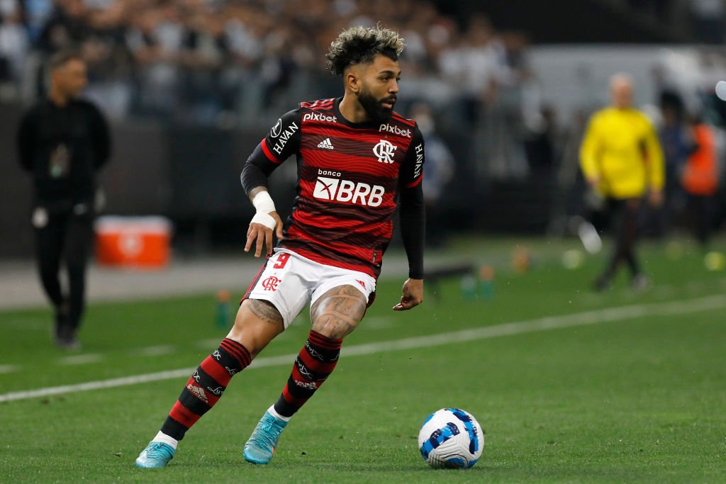 Gabigol durante jogo do Flamengo 