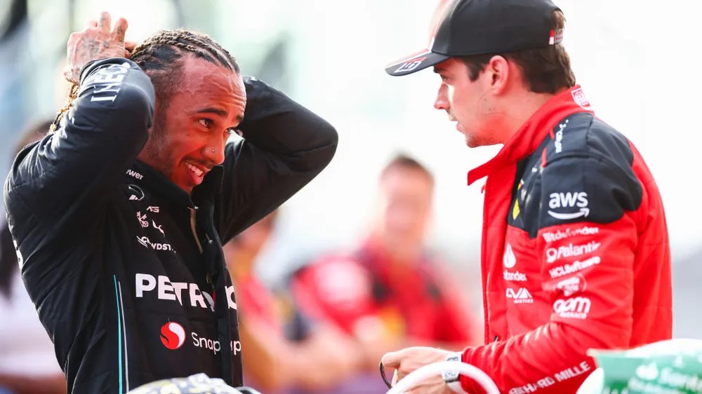 Lewis Hamilton e Charles Leclerc