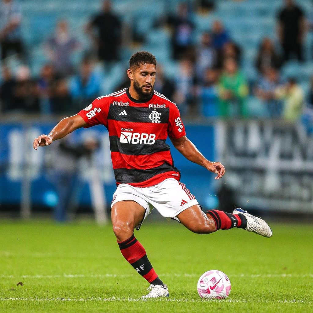 Pablo durante jogo do Flamengo