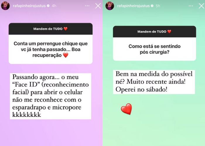 rafa justus responde seguidores