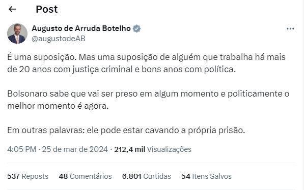 Advogado sobre imagens de bolsonaro