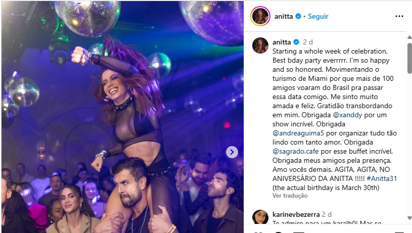 Aniversario de Anitta 