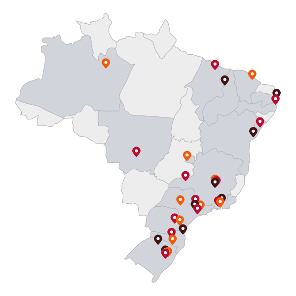 Mapa da Ambev