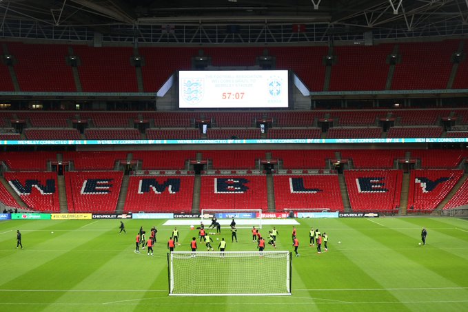 Seleção brasileira treina em Wembley