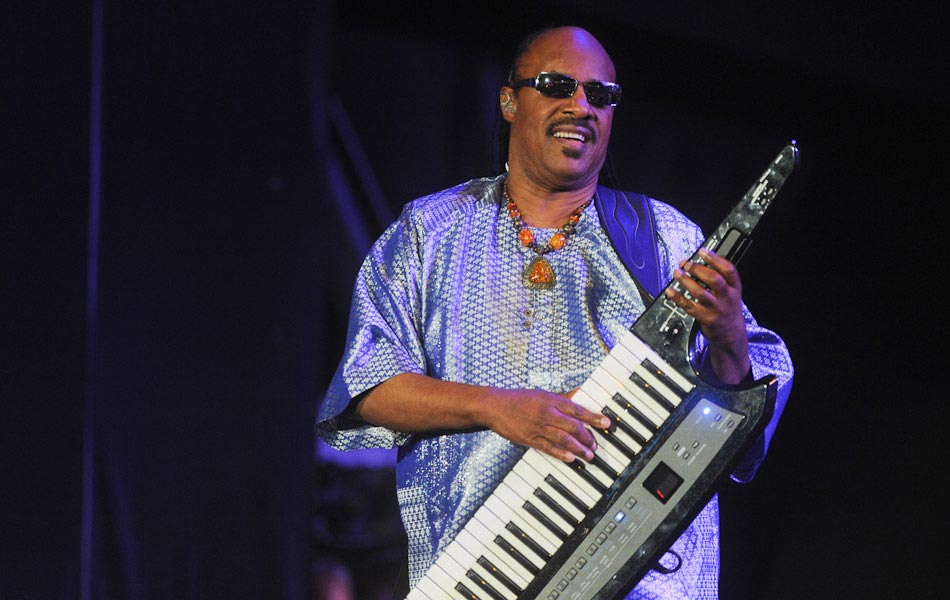 Stevie Wonder durante seu show no Rock In Rio 2011