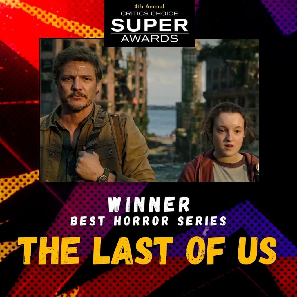 Imagem publicada no Instagram do Critics Choice Super Awards sobre The Last of Us