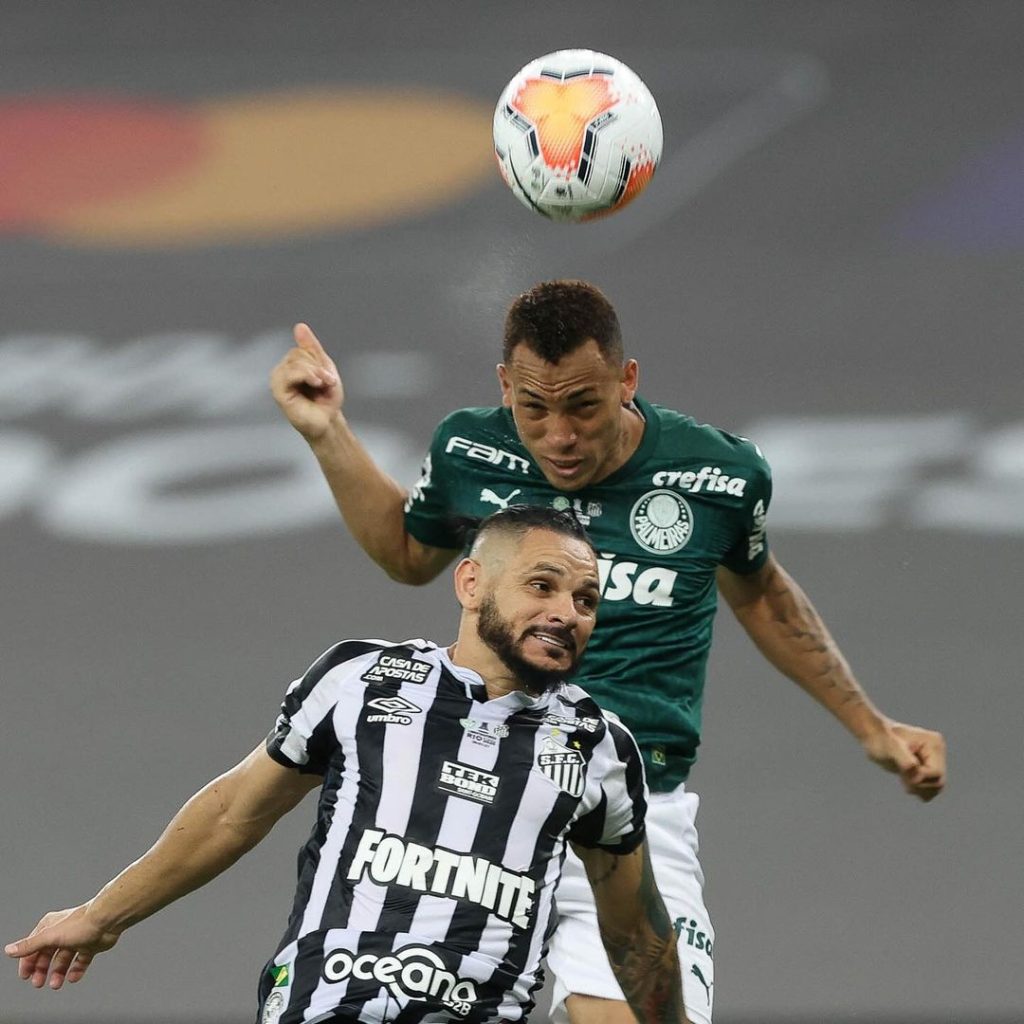 Breno Lopes durante jogo do Palmeiras contra o Santos na final da Libertadores 2020