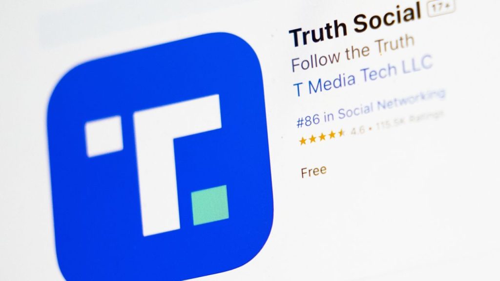 Tela dedownload do aplicativo Truth Social