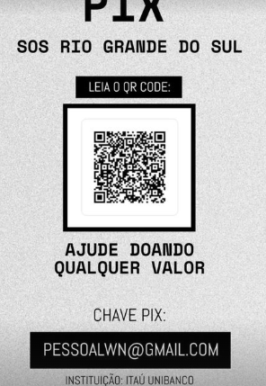 Qr code da conta do humorista para doação 