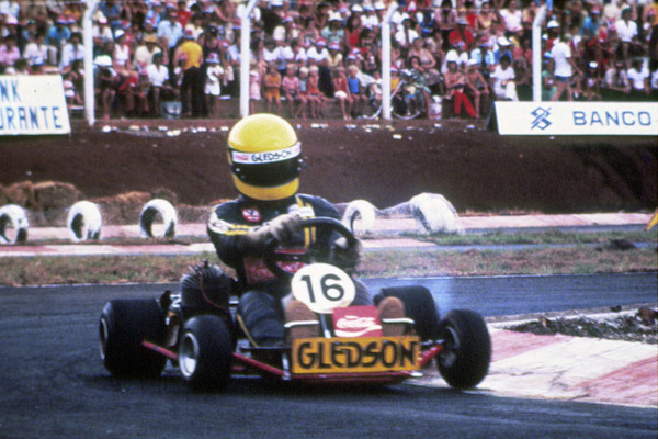 Ayrton Senna em seu kart 