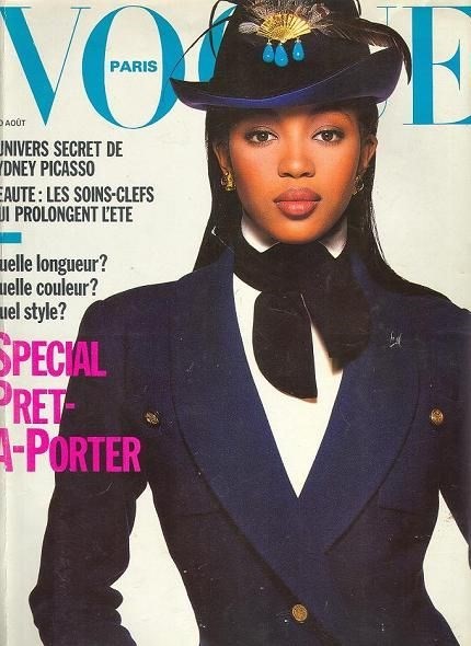 Vogue França, 1988, primeira capa com uma modelo negra. 