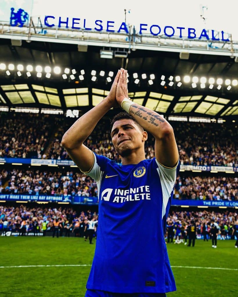 Thiago Silva dando adeus ao Chelsea