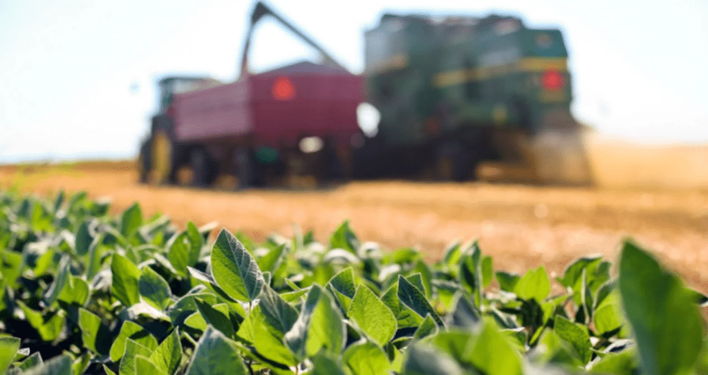 Máquina agrícola no campo