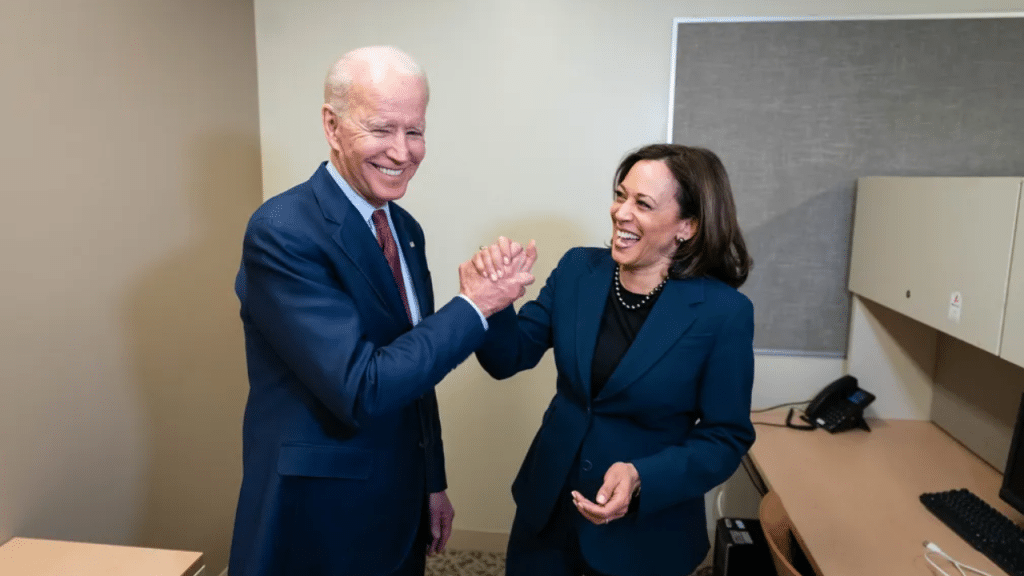 Joe Biden e Kamala Harris em foto publicada pelo candidato democrata 