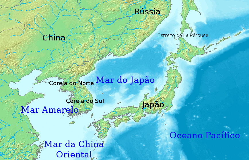 Mapa do Mar do Japão