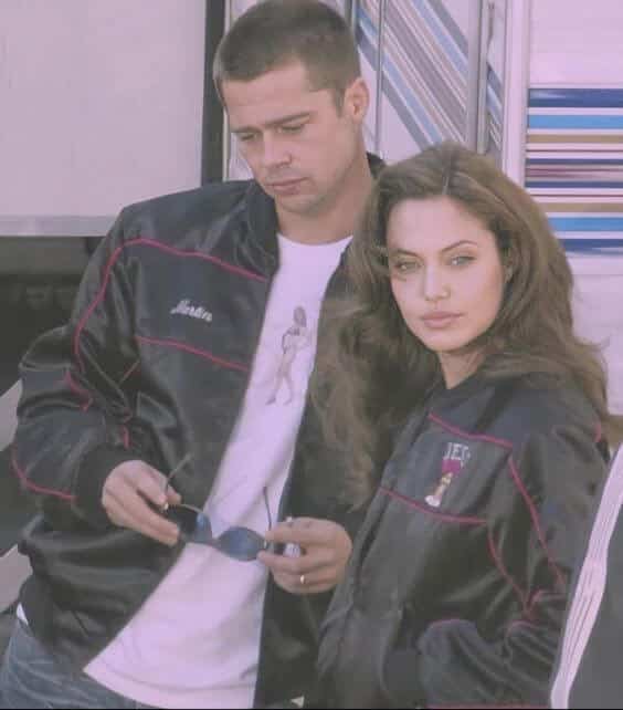 Angelina e Brad no set de gravações de “Sr. e Sra. Smith”, em 2004