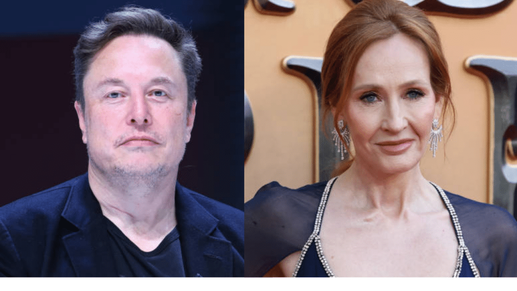 Elon Musk e J.K. Rowling (Reprodução/G