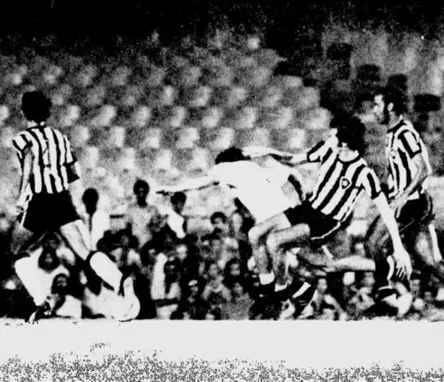 Partida entre Botafogo e Colo-Colo na semifinal da Conmebol Libertadores em 1973